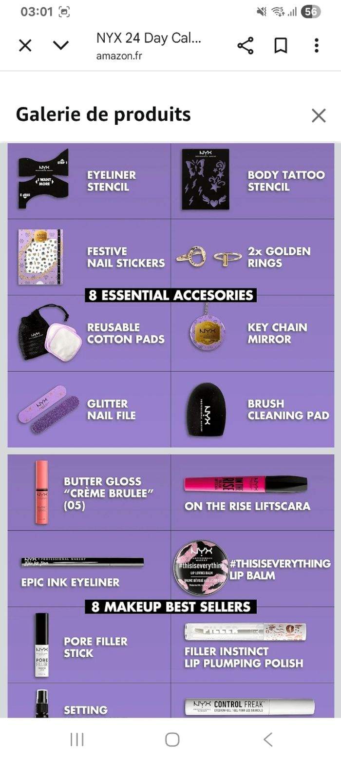 Calendrier nyx neuf 24 jours de cadeau - photo numéro 4