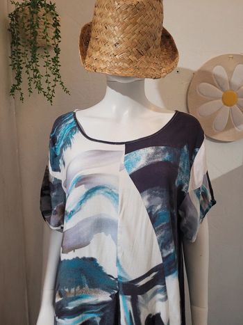 Robe longue bleue