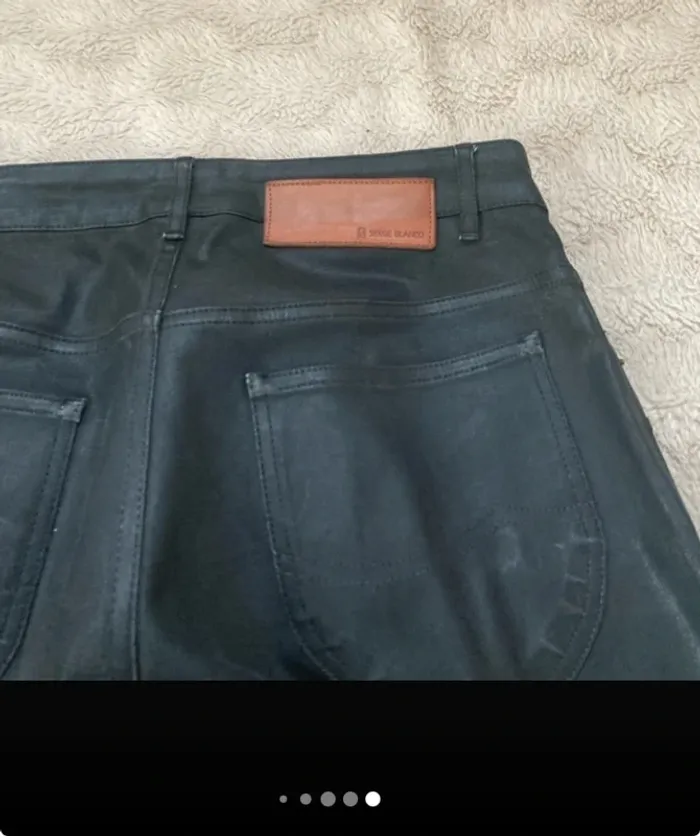 Pantalon jeans Serge blanco 42 Modèle 650 Imitation cuir - photo numéro 5