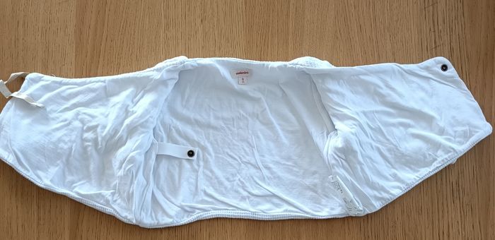 Gilet Brassière en maille doublé Catimini 9 mois blanc fille - photo numéro 7