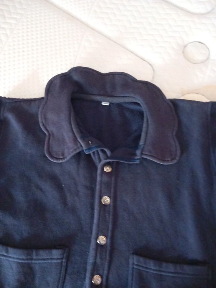 📦veste gilet 6ans coton molletonné bleu marine - photo numéro 3