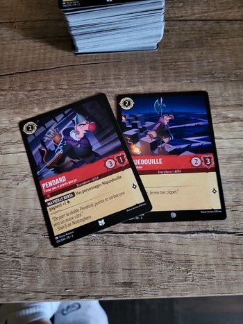 Cartes Lorcana Pendard et Niquedouille