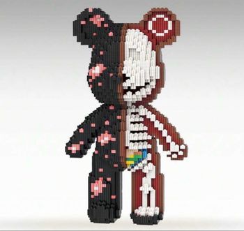 Figurine type Bearbrick en briques à construire - Modele 32cm