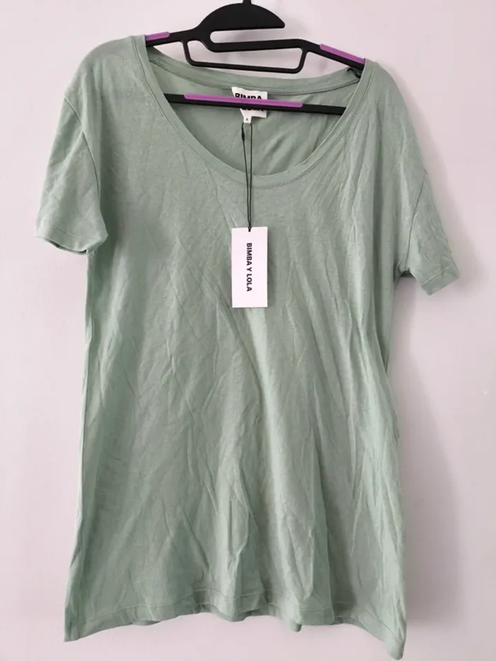 T-shirt vert sauge Bimba Y Lola – Taille S – Neuf avec étiquette