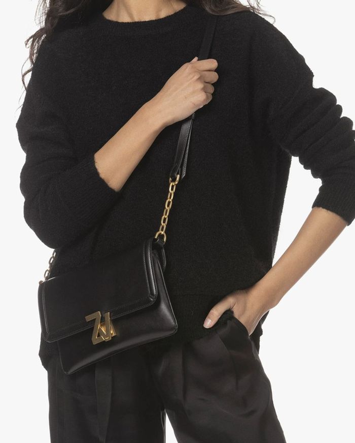 Sac à rabat cuir noir Zadig & Voltaire ZV Initiale - photo numéro 9