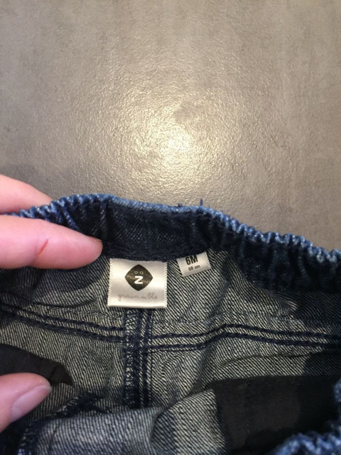 Jeans revers paillettes 6 mois - photo numéro 3