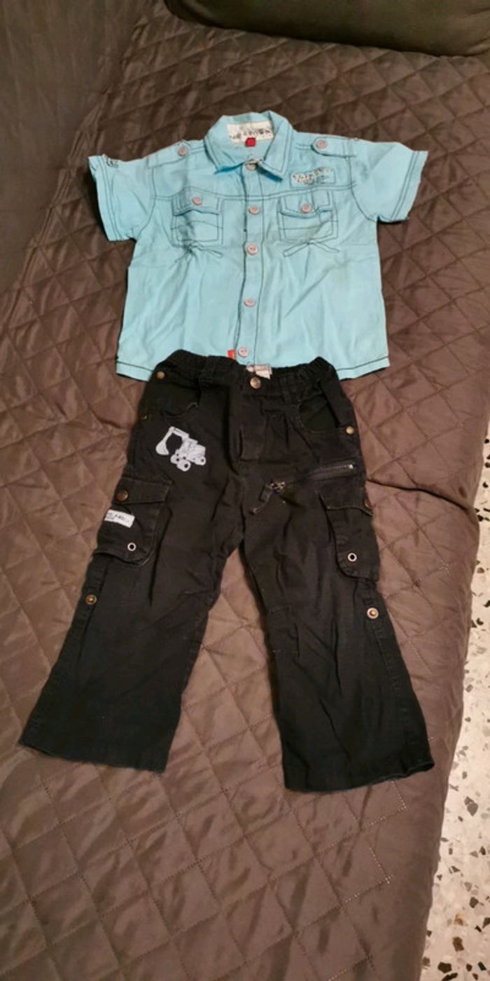 Ensemble chemisette + pantalon
