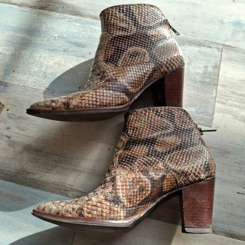 Bottines à talon  python