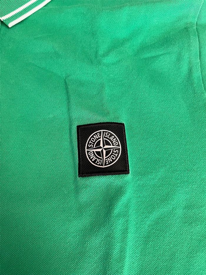 Polo Stone Island Vert L - photo numéro 2