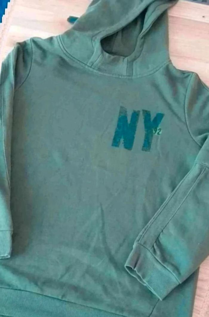 sweat à capuche 14 ans (158/164) kaki