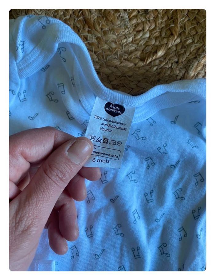 Lot 3 bodies MC 🥥 6 mois - Mots d’enfants - photo numéro 2