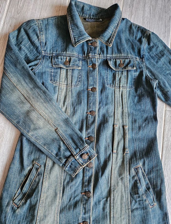 Robe manches longues en jean taille L - photo numéro 3