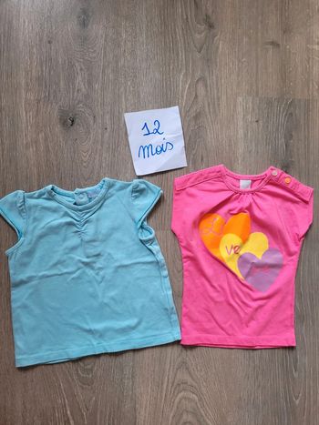 2 tee shirt 12 mois