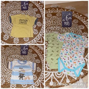 Tee-shirts et bodies garçon 6 mois