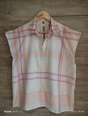 Blouse chemise carreaux Tommy Hilfiger T36