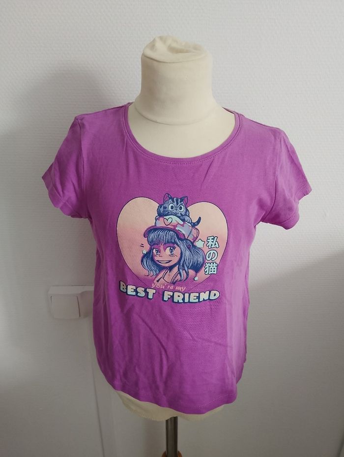 T-shirt violet Kiabi 8 ans