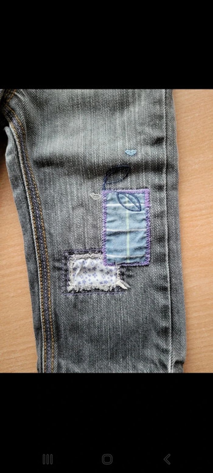 2 pantalons jeans chauds doublés 18 mois - photo numéro 7