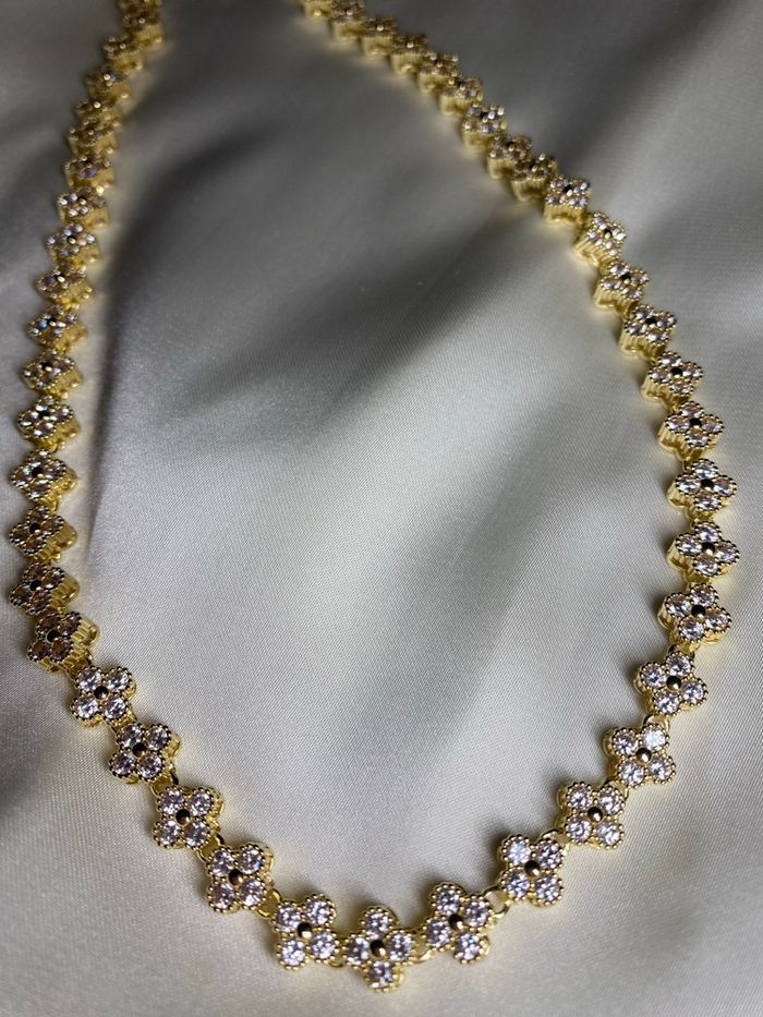 Collier strass et doré - photo numéro 5