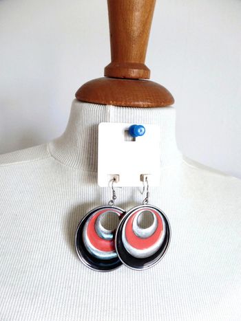 Boucles d'oreilles rondes type créoles fantaisies