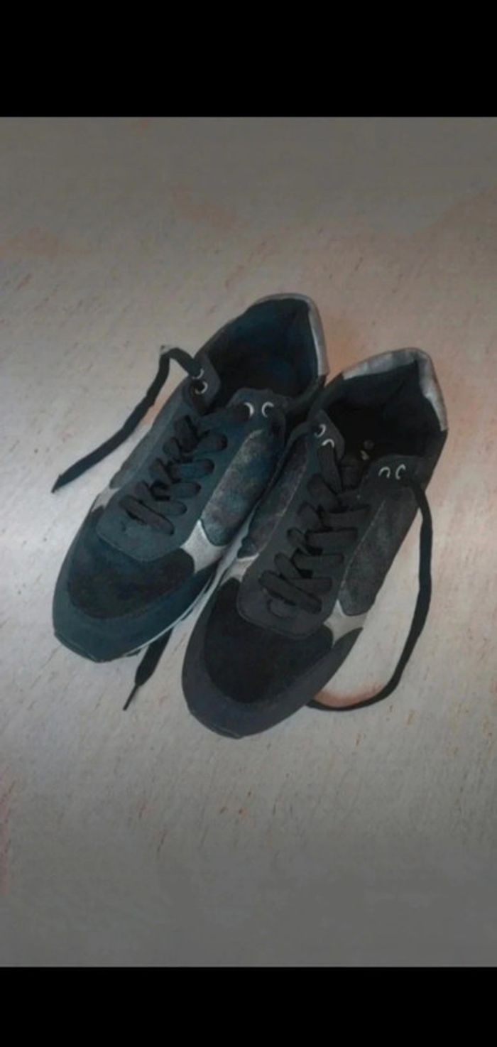 Baskets noires et argent Moa - photo numéro 2