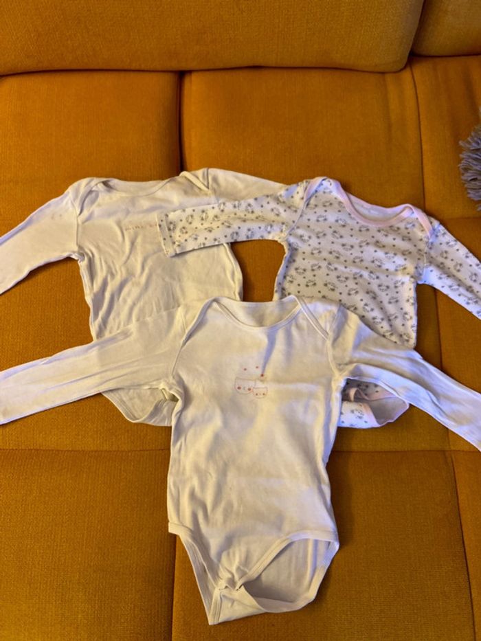 Lot de 3 bodies manches longues 24 mois