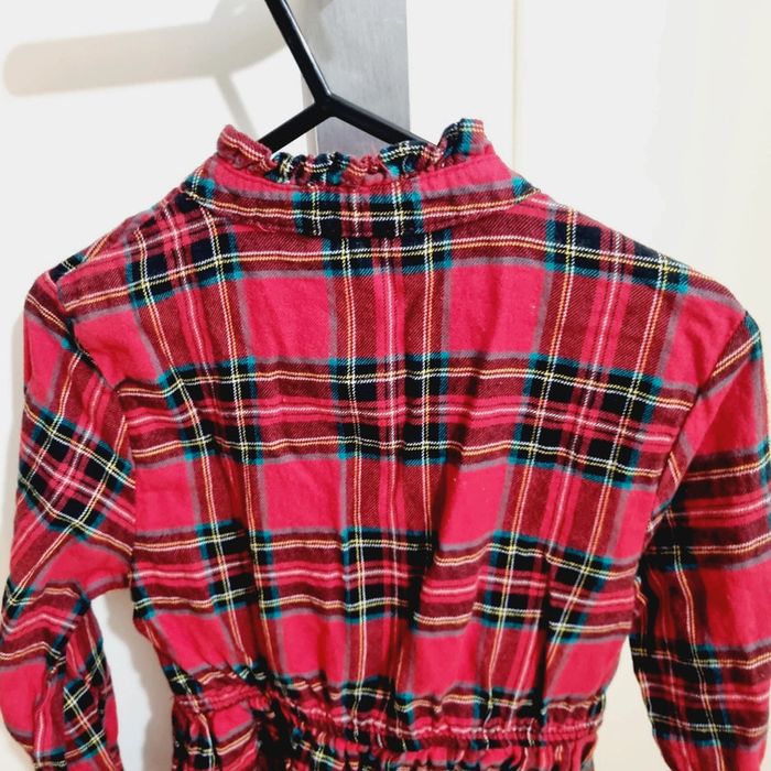 Robe rouge fille motifs tartan - photo numéro 2