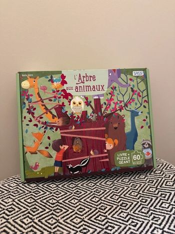 Sassi - Puzzle Géant 60 pièces et livre  : L'arbre aux animaux