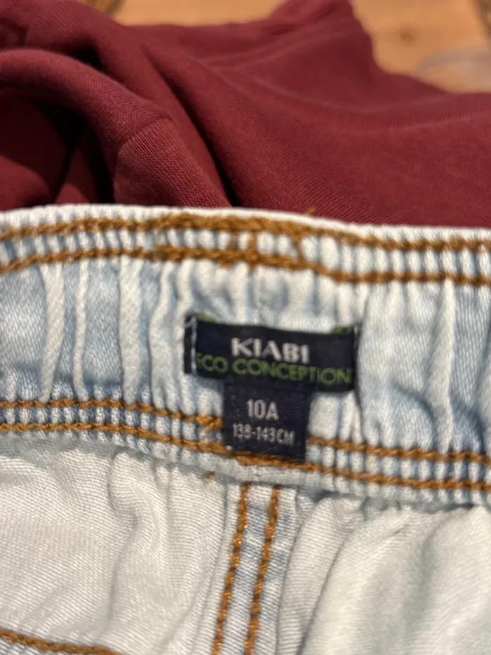 Bermuda short en jean léger garçon 10 ans - photo numéro 3