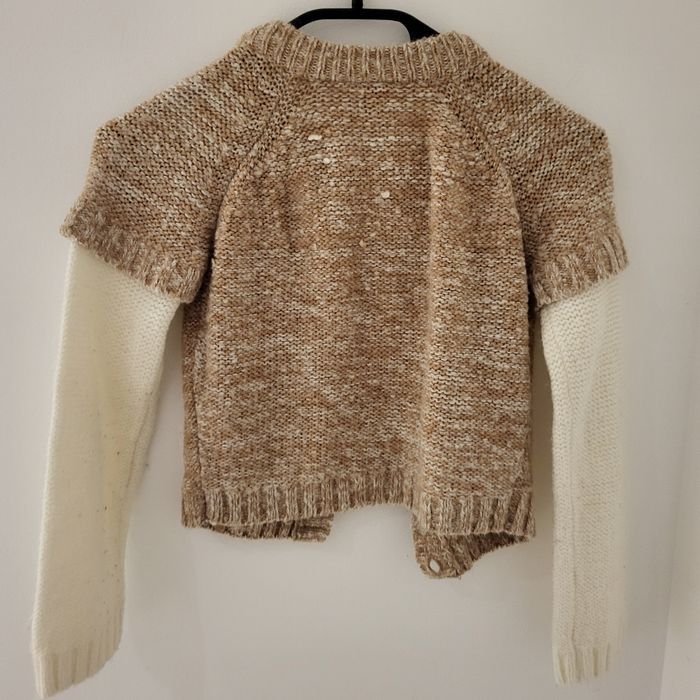Gilet brun blanc 6 ans fille - photo numéro 3