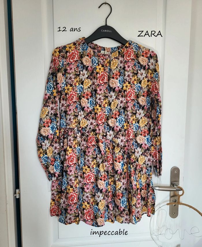 Robe 👗 Zara imprimé fleurs 🌸 12 ans