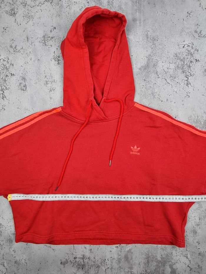 Pull crop top à capuche Adidas – Taille XS Femme (mesures en photos) - photo numéro 10