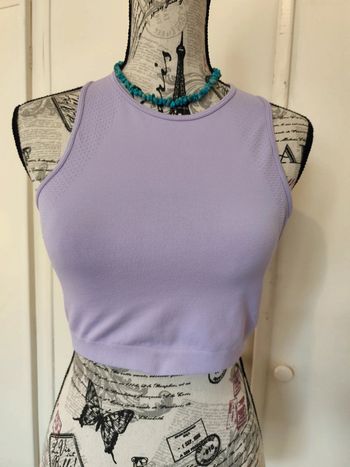 Haut brassière crop top femme taille L FB sister mauve