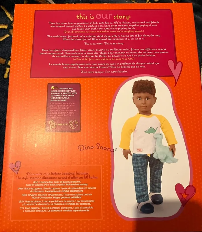 Pyjama pour poupée thème dinosaures - photo numéro 2