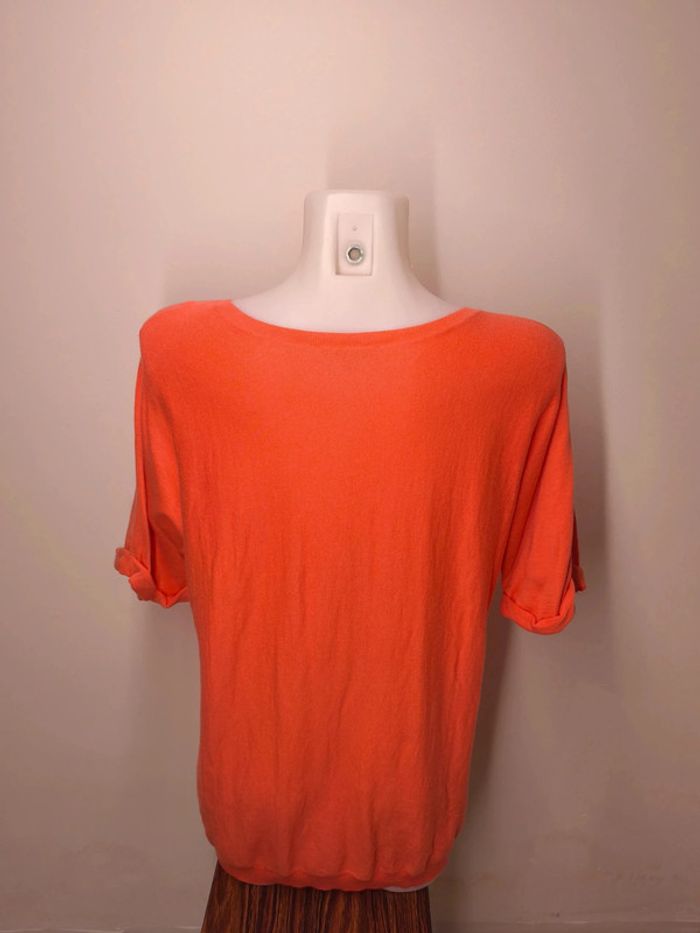 Blouse Eric Bompard Femme Cachemire Taille XL Orange - photo numéro 2