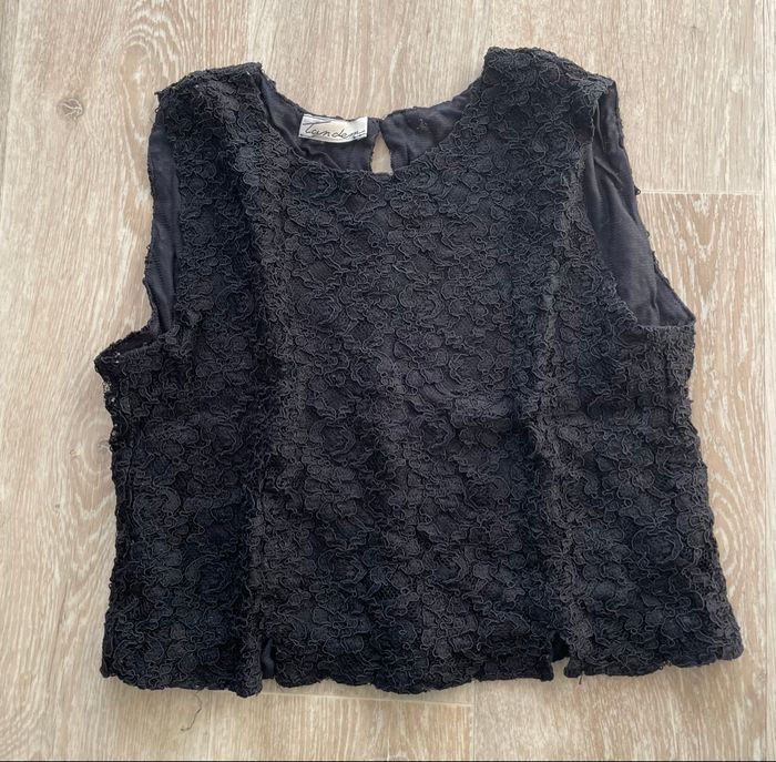 Haut dentelle noir taille XS marque tandem excellent état