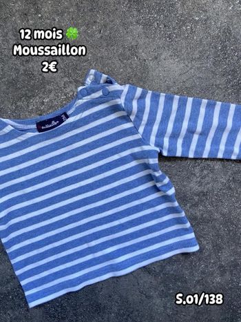 T-shirt 🍀 12 mois 🍀 Moussaillon