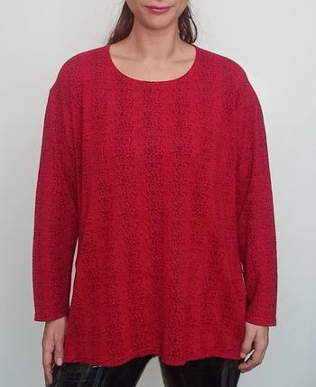Pull fin loose léopard rouge et noir taille unique