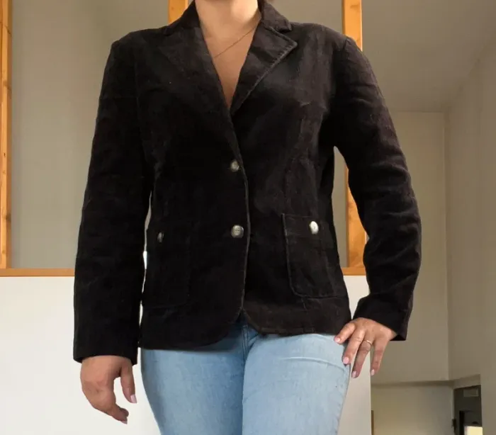 Veste noir en velours mary Kimberley