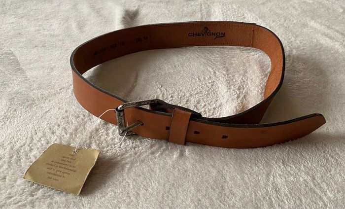 Ceinture Chevignon vintage en cuir marron taille 70