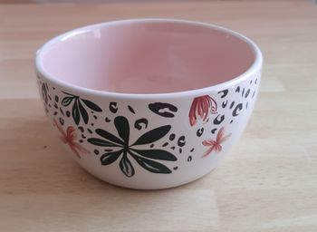 Coupelle céramique motif fleurs