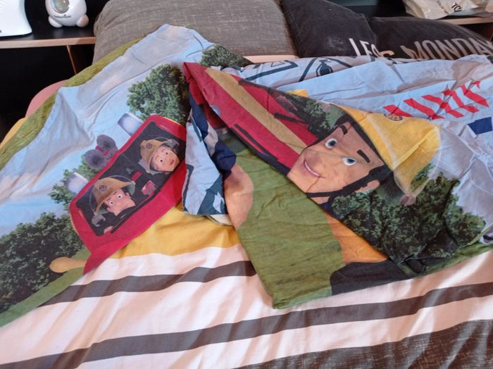 Parure lit 1 personne SAM le pompier