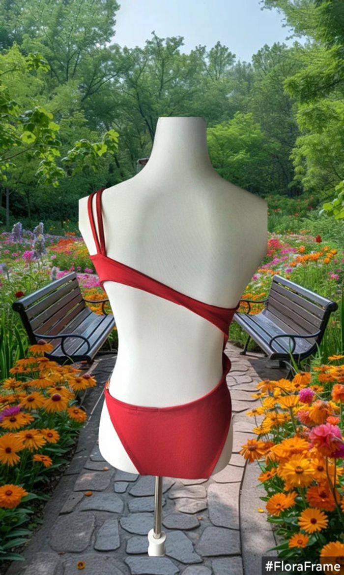 Maillot de bain 1 pièce original rouge, I saw it first, taille 42 - photo numéro 4