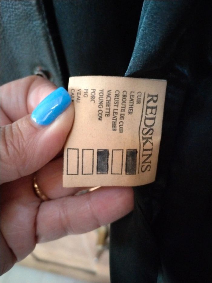 Très beau gilet en cuir Redskins - photo numéro 5