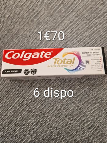 Dentifrice colgate total charbon