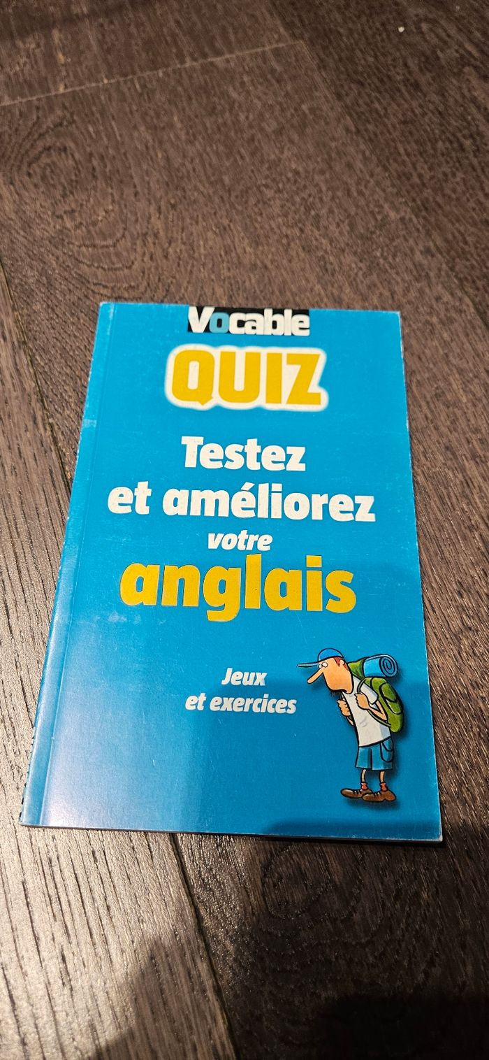 Livre anglais quizz et jeux