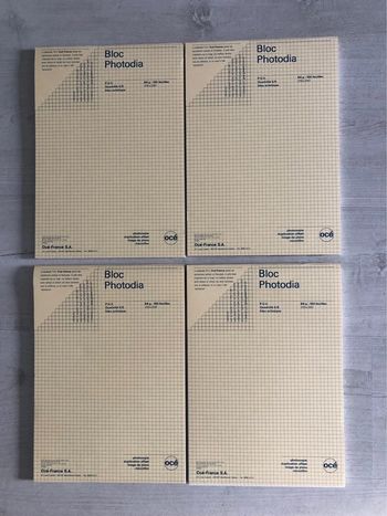 4 Blocs « photodia » petits carreaux 21cm X 29,7cm NEUFS
