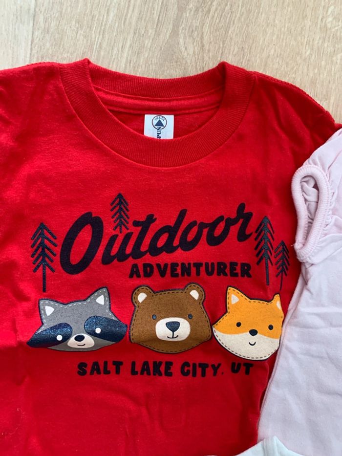 Lot 5 tee-shirts bébé fille 12 mois - photo numéro 3