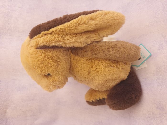 Bashful Patchwork Brown Bunny Jellycat retired lapin original medium BAS3PWB Nwt - photo numéro 2