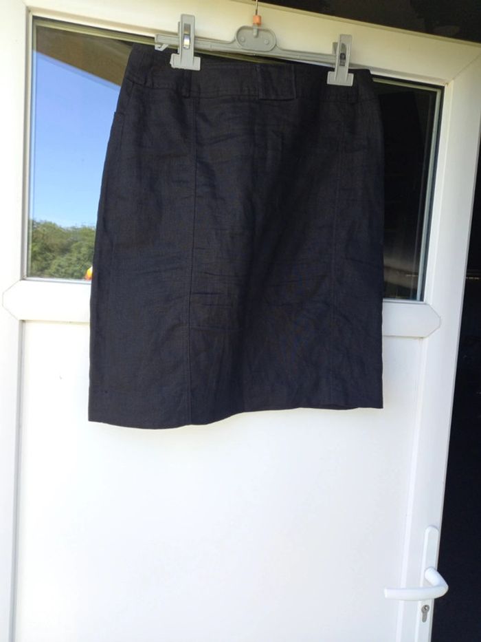 Jupe en lin noir - photo numéro 2