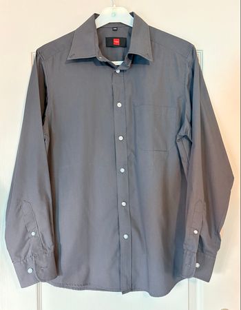 Chemise homme ML Tissaia – 39/40 – Gris foncé – TBE